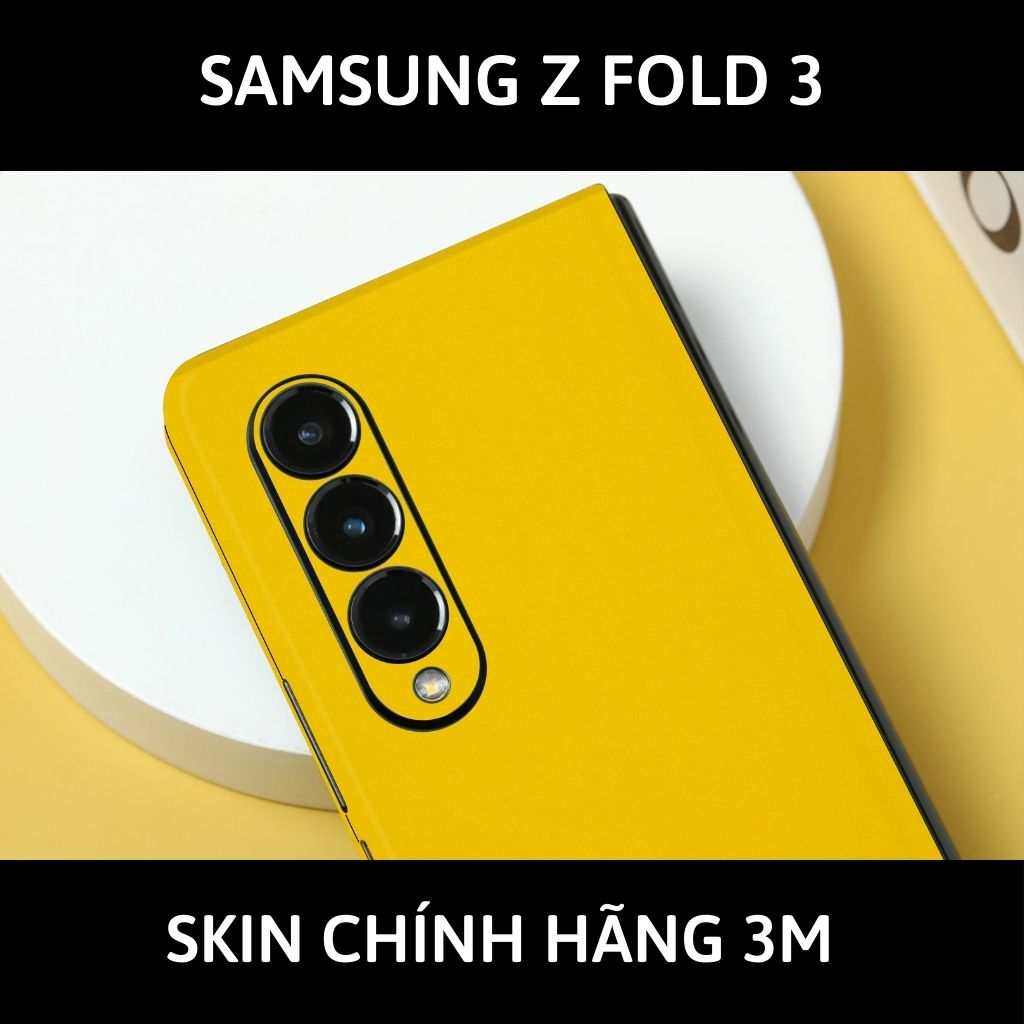 Skin 3m samsung galaxy Z Fold 4, Z Fold 3, Z Fold 2 full body và camera nhập khẩu chính hãng USA phụ kiện điện thoại huỳnh tân store - Yellow Gloss - Warp Skin Collection