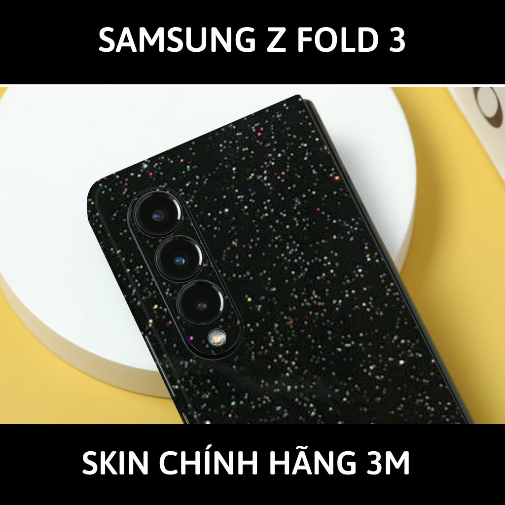 Skin 3m samsung galaxy Z Fold 4, Z Fold 3, Z Fold 2 full body và camera nhập khẩu chính hãng USA phụ kiện điện thoại huỳnh tân store - Galaxy Black - Warp Skin Collection