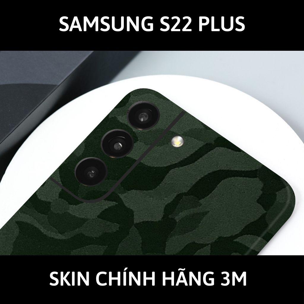 Skin 3m samsung galaxy S22 ultra , S22 plus, S22 full body và camera nhập khẩu chính hãng USA phụ kiện điện thoại huỳnh tân store - Camo Green - Warp Skin Collection