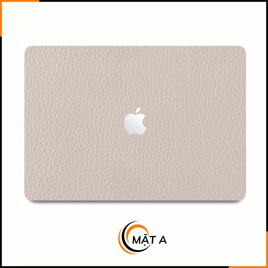 Dán skin macbook pro, macbook air chính hãng 3M nhập khẩu USA - SKIN 3M - MACBOOK - LEATHER WHITE - SK-B06-03 phụ kiện điện thoại huỳnh tân store