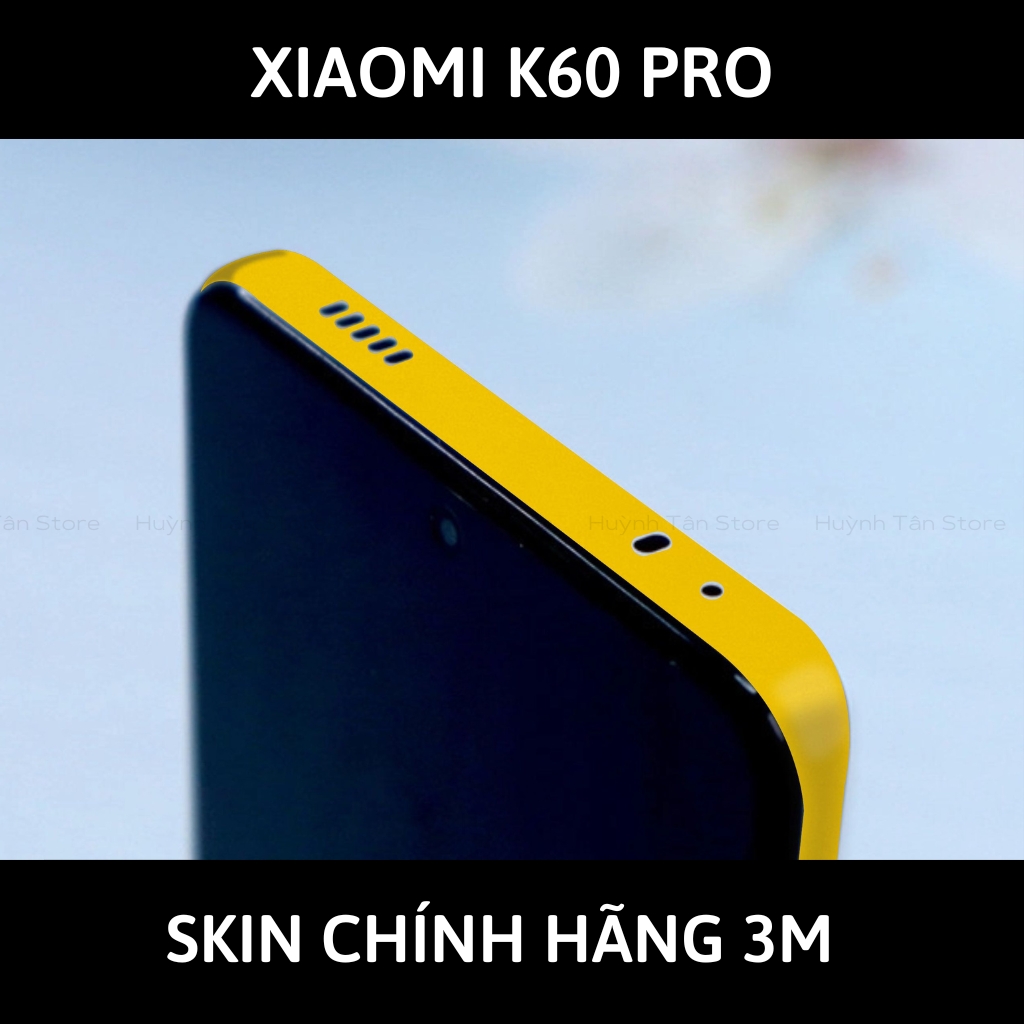 Skin 3m K60, K60 Pro full body và camera nhập khẩu chính hãng USA phụ kiện điện thoại huỳnh tân store - Yellow Gloss - Warp Skin Collection