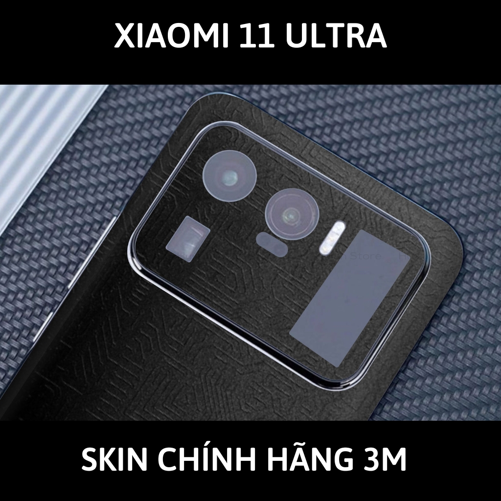 Skin 3m Mi 11 Ultra full body và camera nhập khẩu chính hãng USA phụ kiện điện thoại huỳnh tân store - Electronic Black - Warp Skin Collection