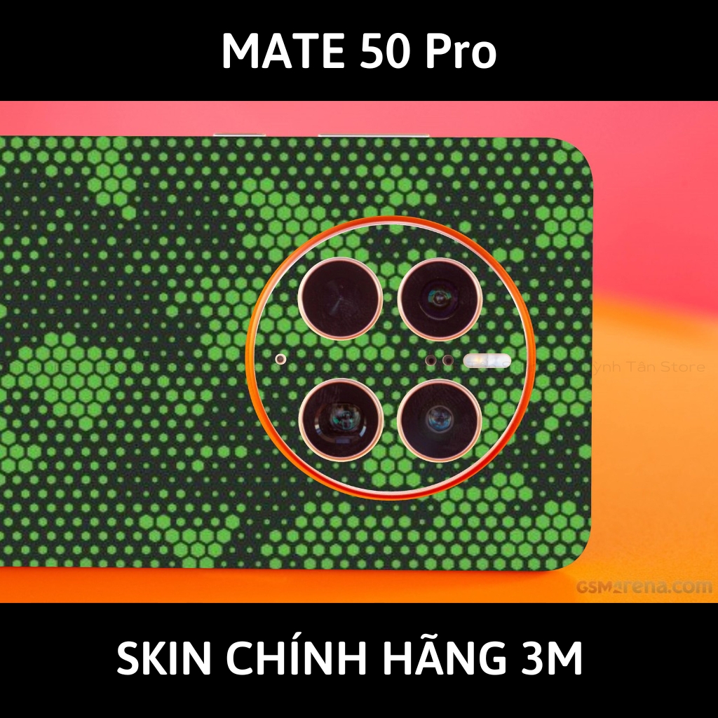 Dán skin điện thoại Huawei Mate 50 Pro full body và camera nhập khẩu chính hãng USA phụ kiện điện thoại huỳnh tân store - Mamba Green - Warp Skin Collection