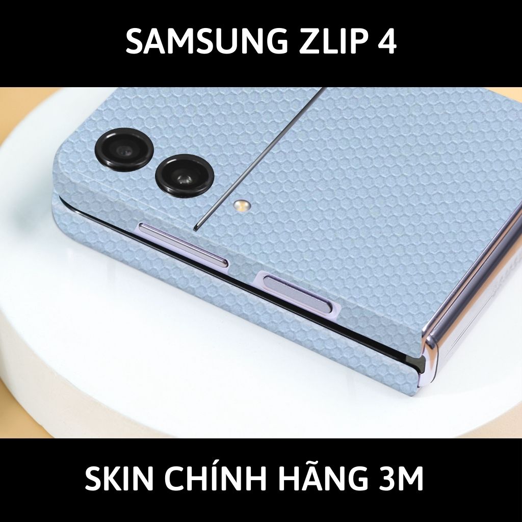 Skin 3m samsung galaxy Z Flip 4, Z Flip 3, Z Flip full body và camera nhập khẩu chính hãng USA phụ kiện điện thoại huỳnh tân store - Matrix White - Warp Skin Collection