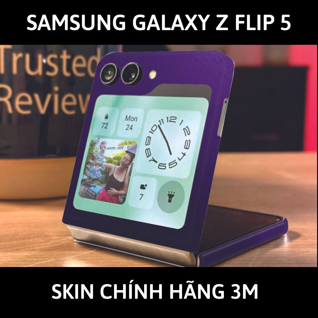 dán skin 3m samsung galaxy z flip 5 full body, camera phụ kiện điện thoại huỳnh tân store - Violet Purple