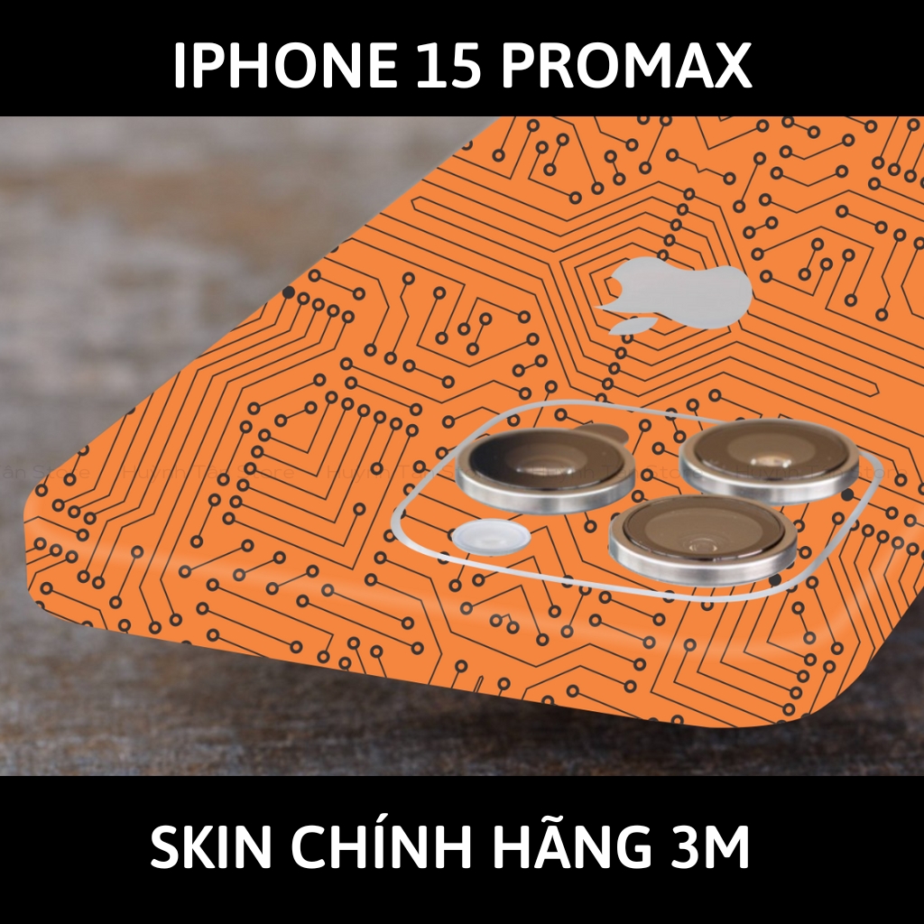 Dán skin điện thoại Iphone 15 Pro Max full body và camera nhập khẩu chính hãng USA phụ kiện điện thoại huỳnh tân store - Electronic Oranger - Warp Skin Collection