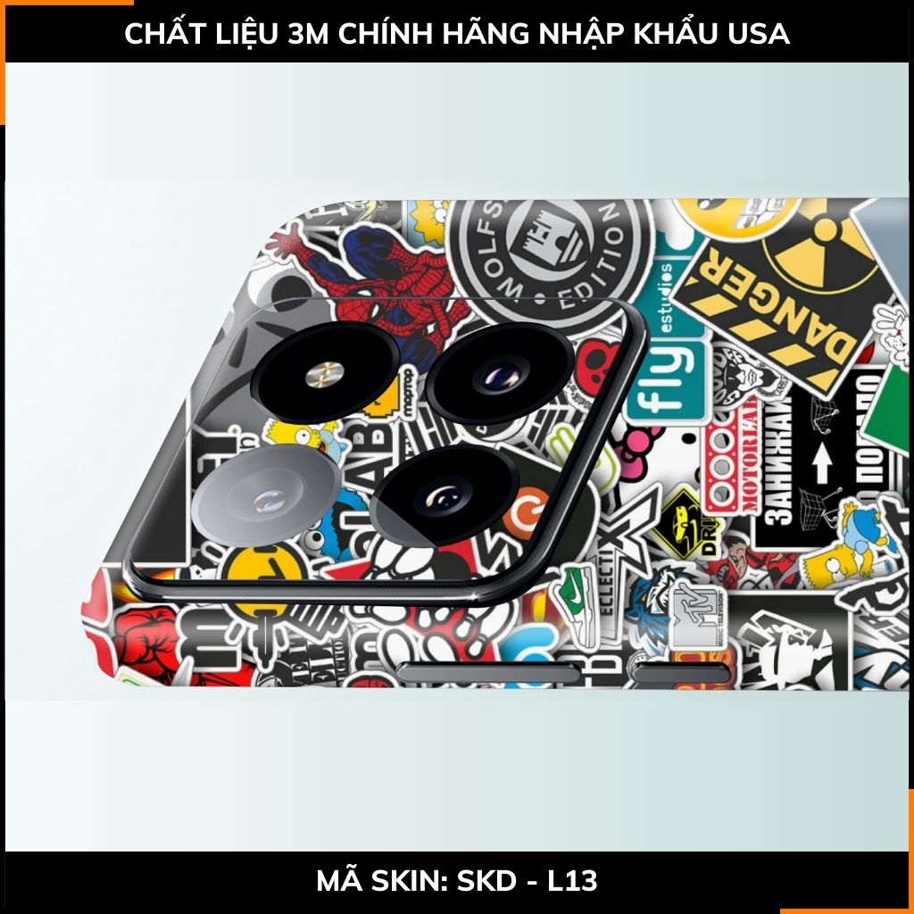 Dán skin điện thoại Xiaomi Mi 14 , Mi 14 Pro full body và camera nhập khẩu chính hãng USA in hình STICKER BOOM - SKD L13 phụ kiện điện thoại huỳnh tân store