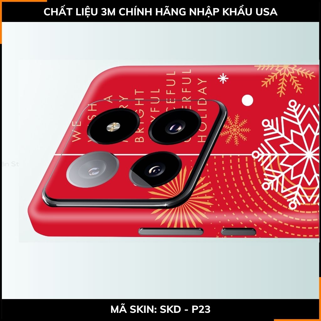 Dán skin điện thoại Xiaomi Mi 14 , Mi 14 Pro full body và camera nhập khẩu chính hãng USA in hình MERRY CHRISTMAS - SKD P23 phụ kiện điện thoại huỳnh tân store