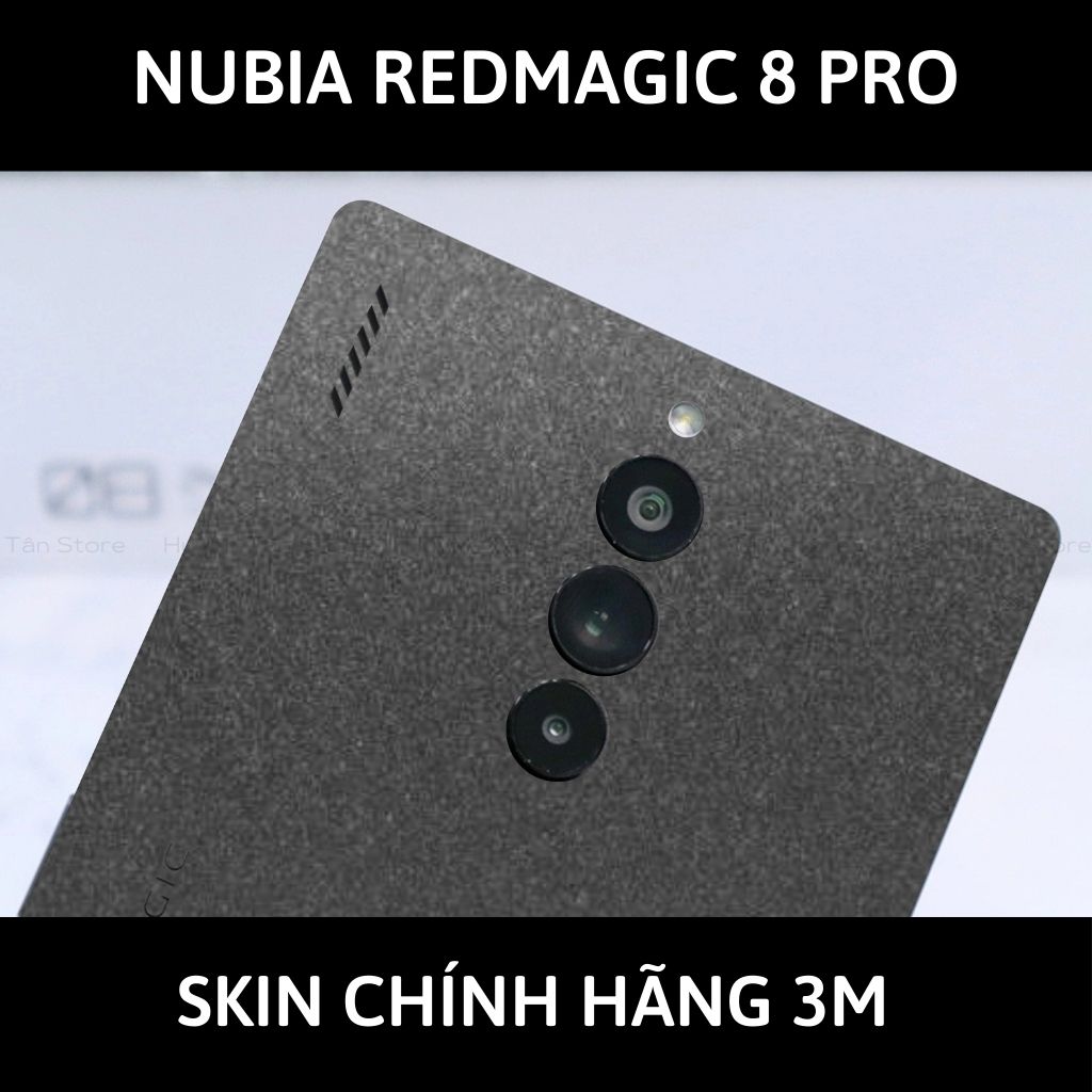 Skin 3m Nubia Redmagic 8 Pro, 8 Pro Plus full body và camera nhập khẩu chính hãng USA phụ kiện điện thoại huỳnh tân store - Dark Grey- Warp Skin Collection