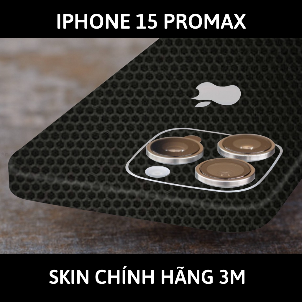 Dán skin điện thoại Iphone 15 Pro Max full body và camera nhập khẩu chính hãng USA phụ kiện điện thoại huỳnh tân store - Matrix Black - Warp Skin Collection