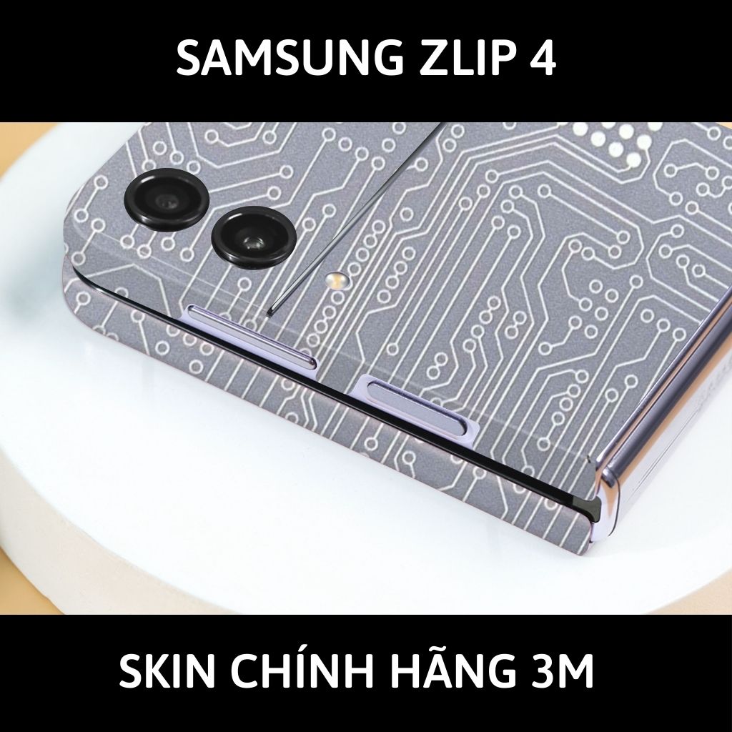 Skin 3m samsung galaxy Z Flip 4, Z Flip 3, Z Flip full body và camera nhập khẩu chính hãng USA phụ kiện điện thoại huỳnh tân store - Electronic White 2021 - Warp Skin Collection