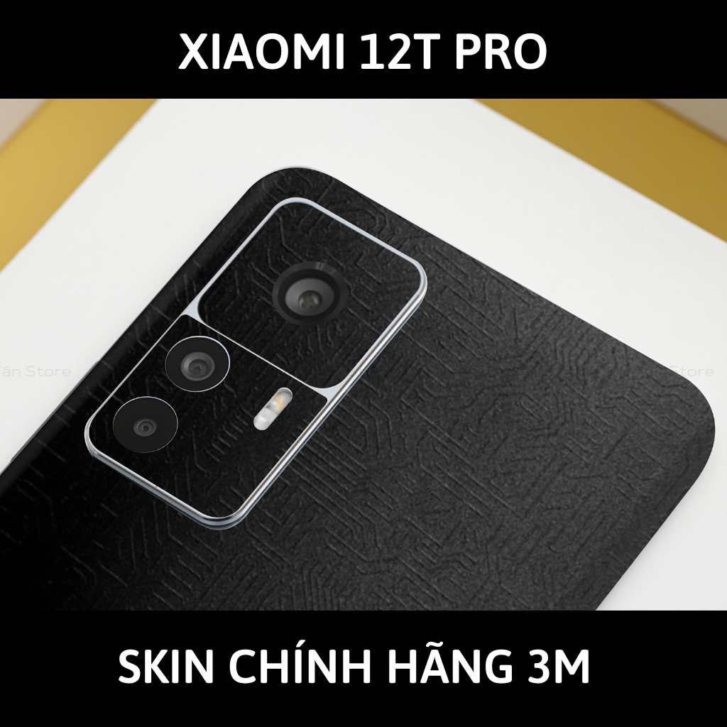 Skin 3m Mi 12T, Mi 12T Pro, K50 Ultra full body và camera nhập khẩu chính hãng USA phụ kiện điện thoại huỳnh tân store - Electronic Black 2022 - Warp Skin Collection