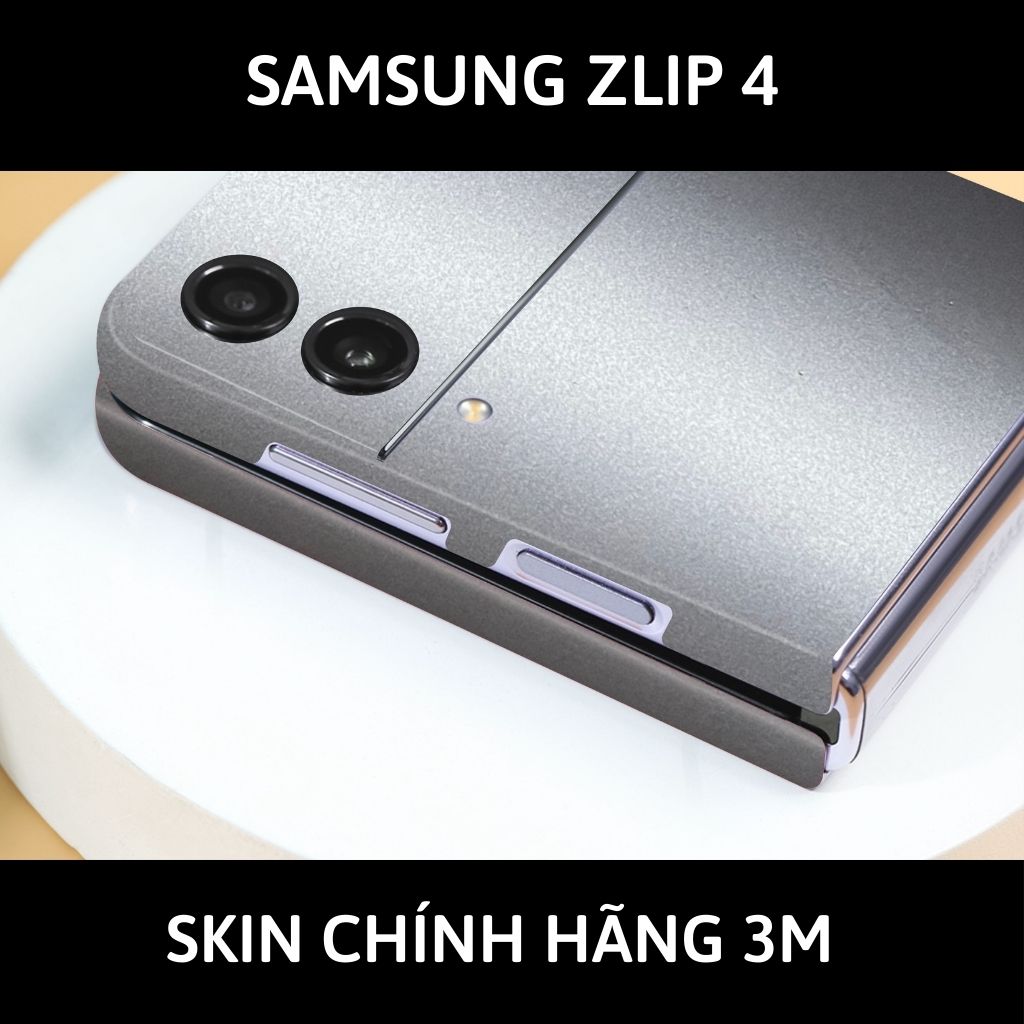 Skin 3m samsung galaxy Z Flip 4, Z Flip 3, Z Flip full body và camera nhập khẩu chính hãng USA phụ kiện điện thoại huỳnh tân store - Alumium White - Warp Skin Collection
