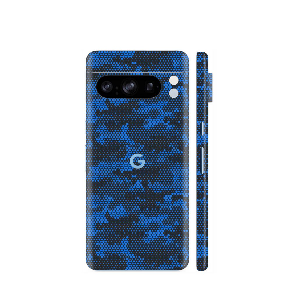 Dán skin điện thoại Pixel 8, Pixel 8 Pro full body và camera nhập khẩu chính hãng USA phụ kiện điện thoại huỳnh tân store - MAMBA BLUE - Warp Skin Collection