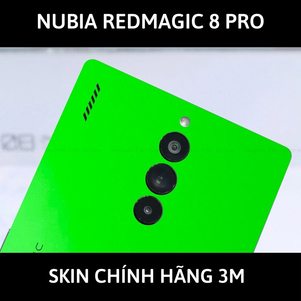 Skin 3m Nubia Redmagic 8 Pro, 8 Pro Plus full body và camera nhập khẩu chính hãng USA phụ kiện điện thoại huỳnh tân store - Green Neo - Warp Skin Collection