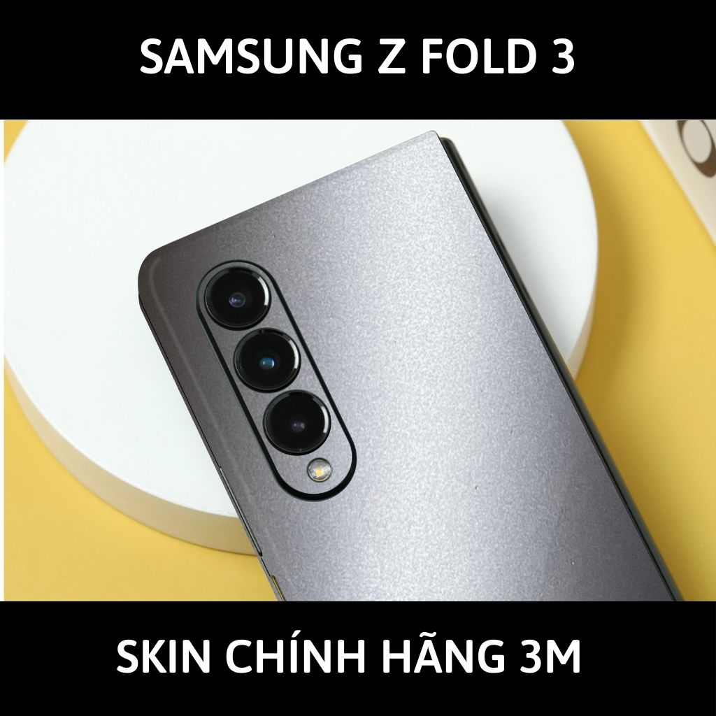 Skin 3m samsung galaxy Z Fold 4, Z Fold 3, Z Fold 2 full body và camera nhập khẩu chính hãng USA phụ kiện điện thoại huỳnh tân store - Alumium White - Warp Skin Collection