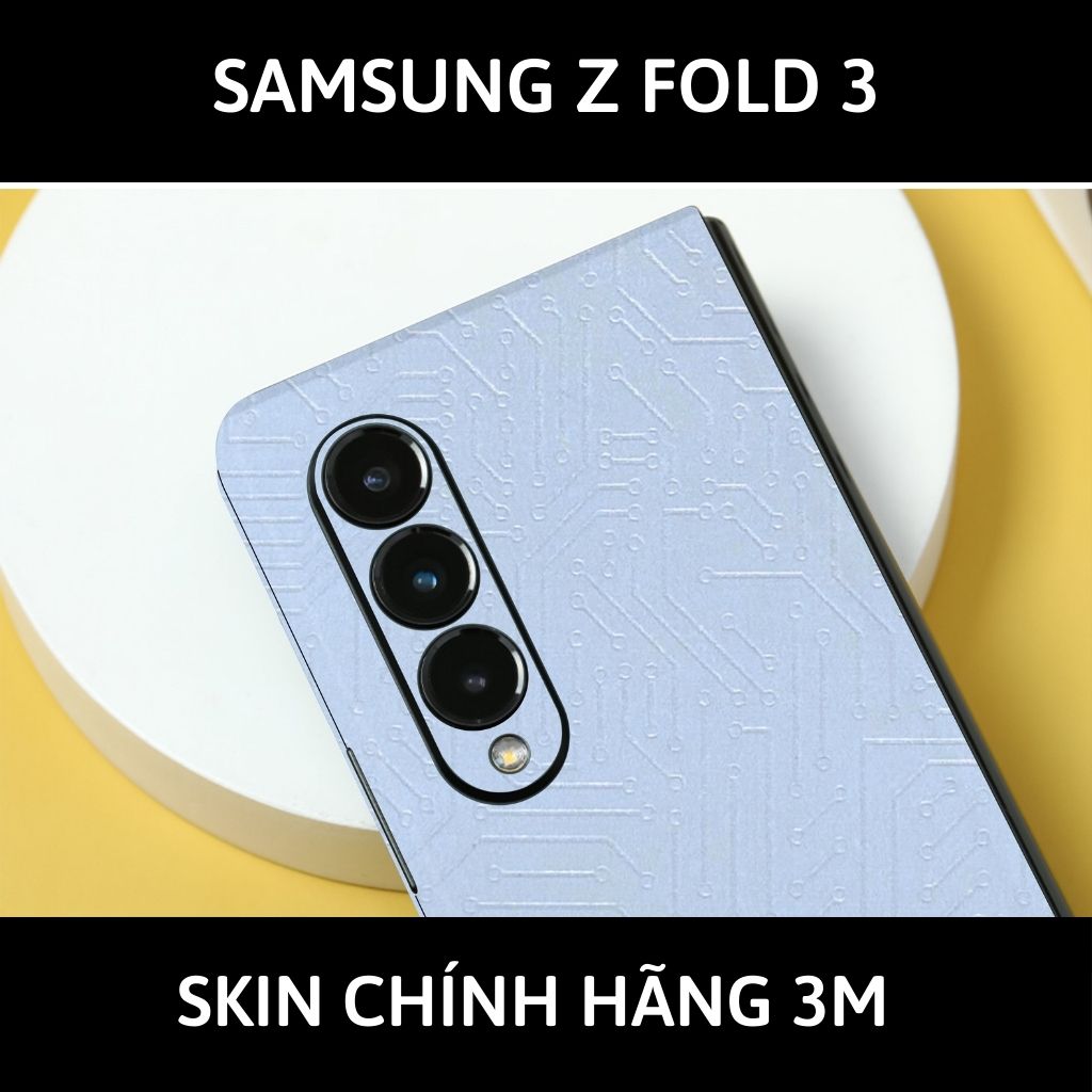 Skin 3m samsung galaxy Z Fold 4, Z Fold 3, Z Fold 2 full body và camera nhập khẩu chính hãng USA phụ kiện điện thoại huỳnh tân store - Electronic White 2022 - Warp Skin Collection