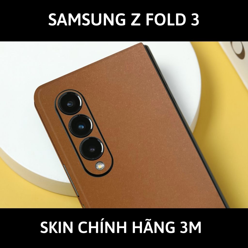 Skin 3m samsung galaxy Z Fold 4, Z Fold 3, Z Fold 2 full body và camera nhập khẩu chính hãng USA phụ kiện điện thoại huỳnh tân store - Caramel- Warp Skin Collection