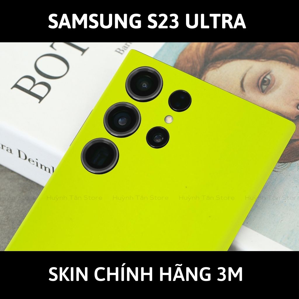Skin 3m samsung galaxy s23, s23 plus, s23 ultra full body và camera nhập khẩu chính hãng USA phụ kiện điện thoại huỳnh tân store - Yellow Neo - Warp Skin Collection