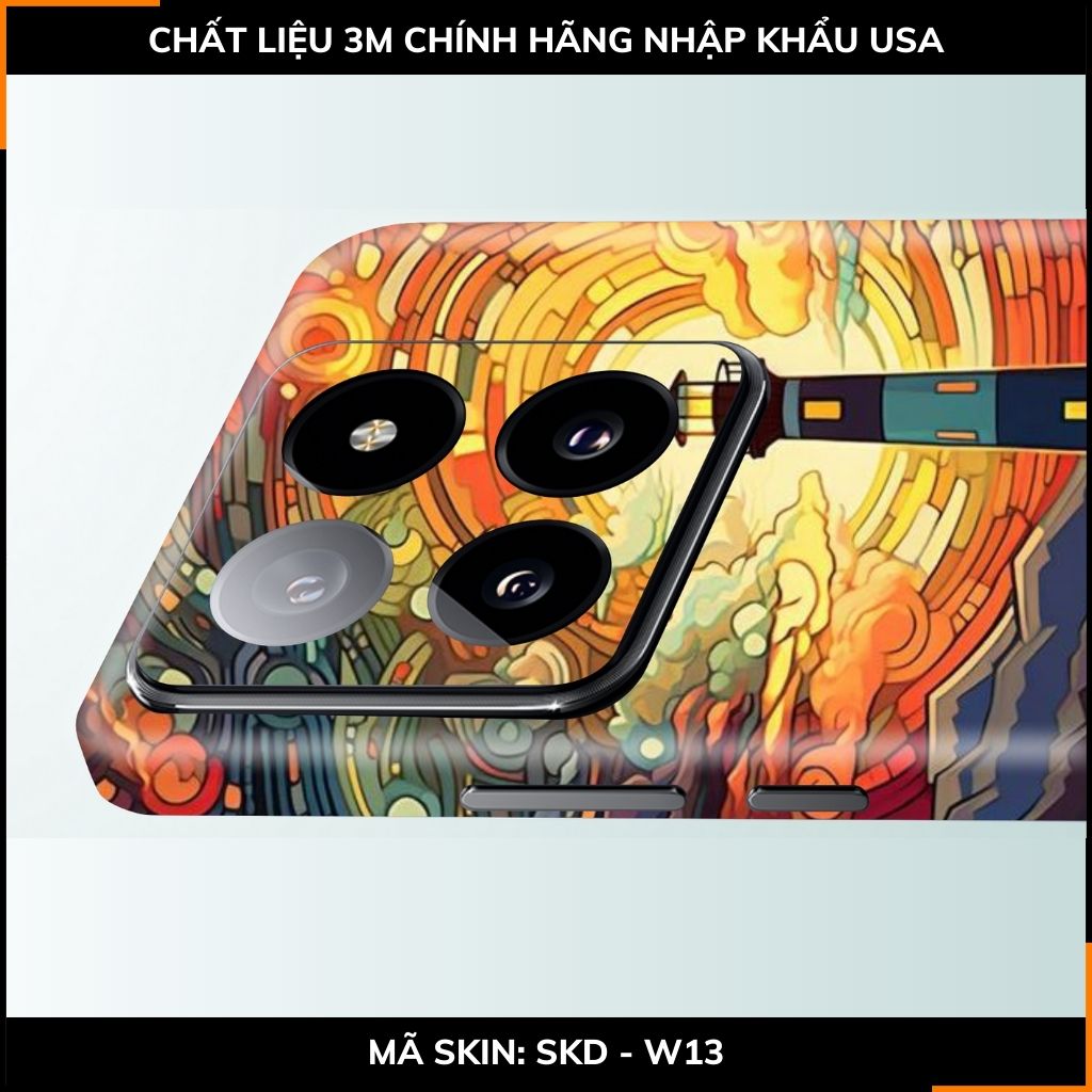 Dán skin điện thoại Xiaomi Mi 14 , Mi 14 Pro full body và camera nhập khẩu chính hãng USA in hình UNIQUE - SKD W13 phụ kiện điện thoại huỳnh tân store