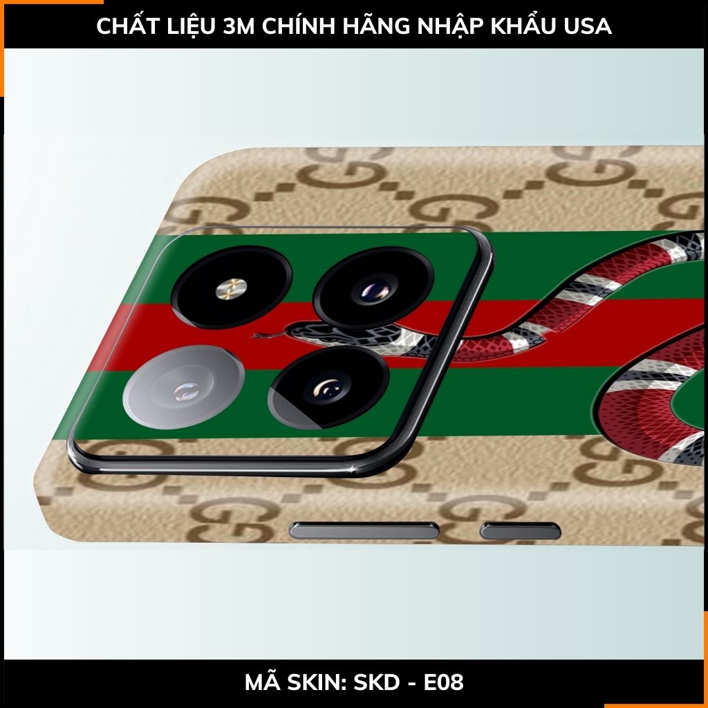 Dán skin điện thoại Xiaomi Mi 14 , Mi 14 Pro full body và camera nhập khẩu chính hãng USA in hình Thương Hiệu - SKD E08 phụ kiện điện thoại huỳnh tân store