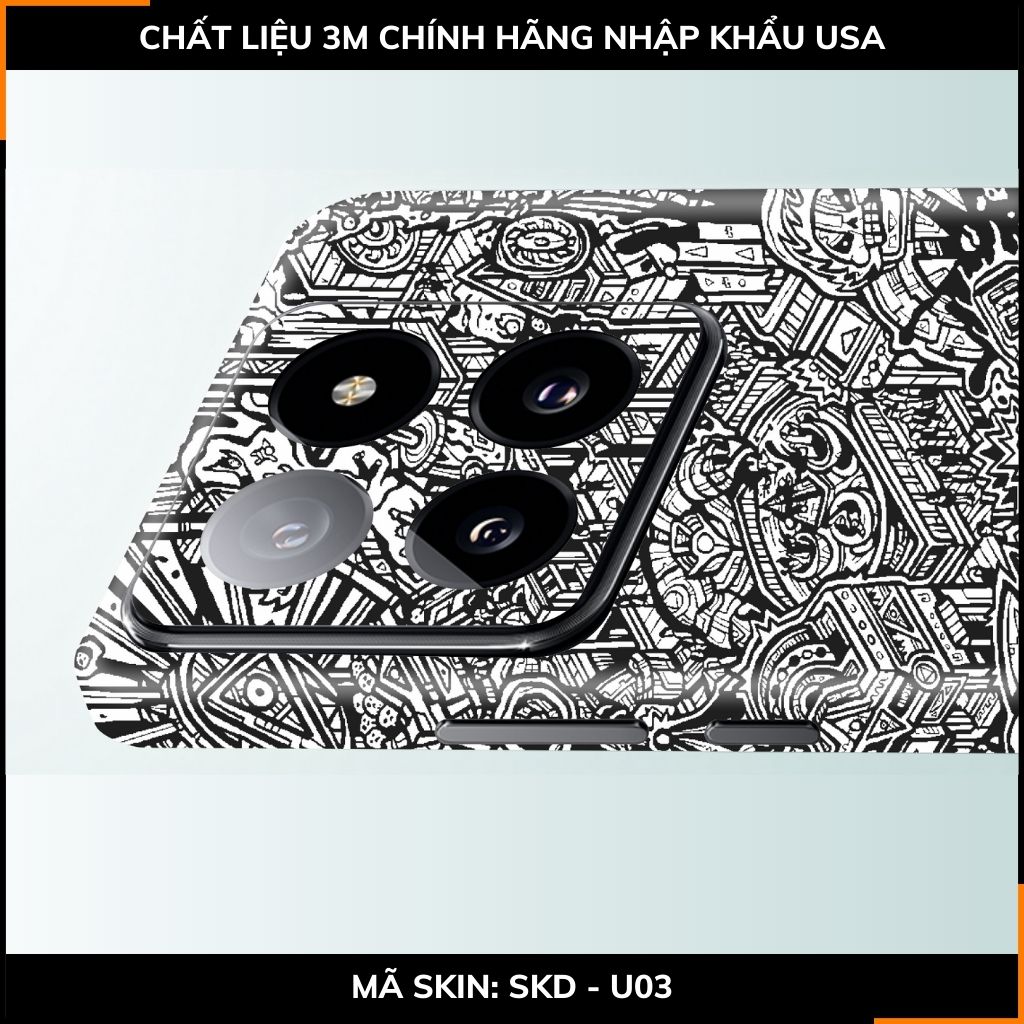 Dán skin điện thoại Xiaomi Mi 14 , Mi 14 Pro full body và camera nhập khẩu chính hãng USA in hình ROBOT CITY - SKD U03 phụ kiện điện thoại huỳnh tân store