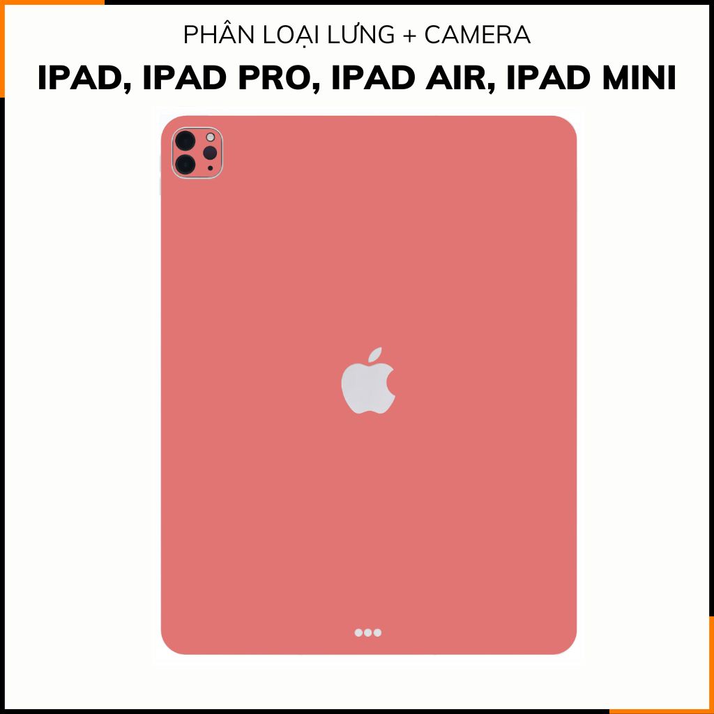 Dán skin ipad , ipad pro, ipad air , ipad mini full body và camera chính hãng 3M - PASTEL  RED - SK-A02-04 phụ kiện điện thoại huỳnh tân store
