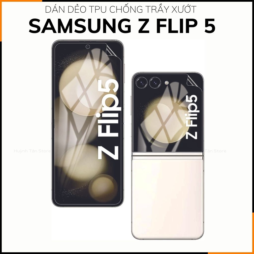 Dán màn hình z flip 5 dẻo TPU trong suốt hoặc nhám 3 lớp dễ dán bảo vệ màn hình phụ kiện điện thoại huỳnh tân store