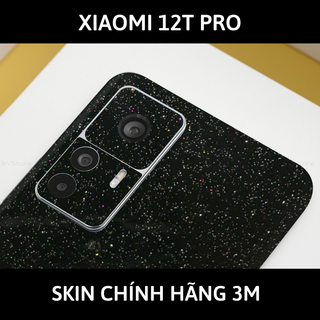 Skin 3m Mi 12T, Mi 12T Pro, K50 Ultra full body và camera nhập khẩu chính hãng USA phụ kiện điện thoại huỳnh tân store - Galaxy Black - Warp Skin Collection