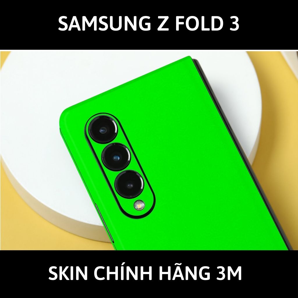 Skin 3m samsung galaxy Z Fold 4, Z Fold 3, Z Fold 2 full body và camera nhập khẩu chính hãng USA phụ kiện điện thoại huỳnh tân store - Green Neo - Warp Skin Collection