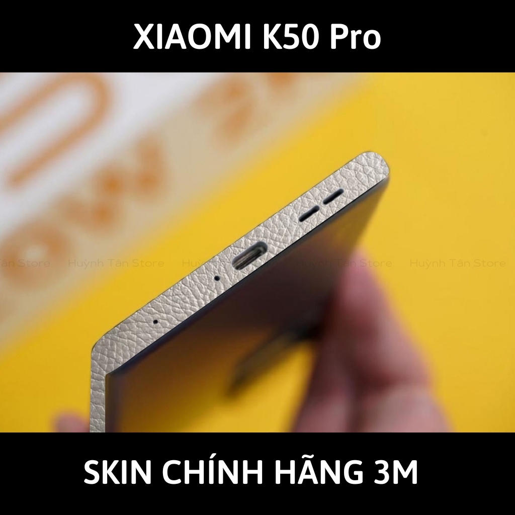 Dán skin điện thoại K50 Pro full body và camera nhập khẩu chính hãng USA phụ kiện điện thoại huỳnh tân store - Hexis Grey Leather - Warp Skin Collection