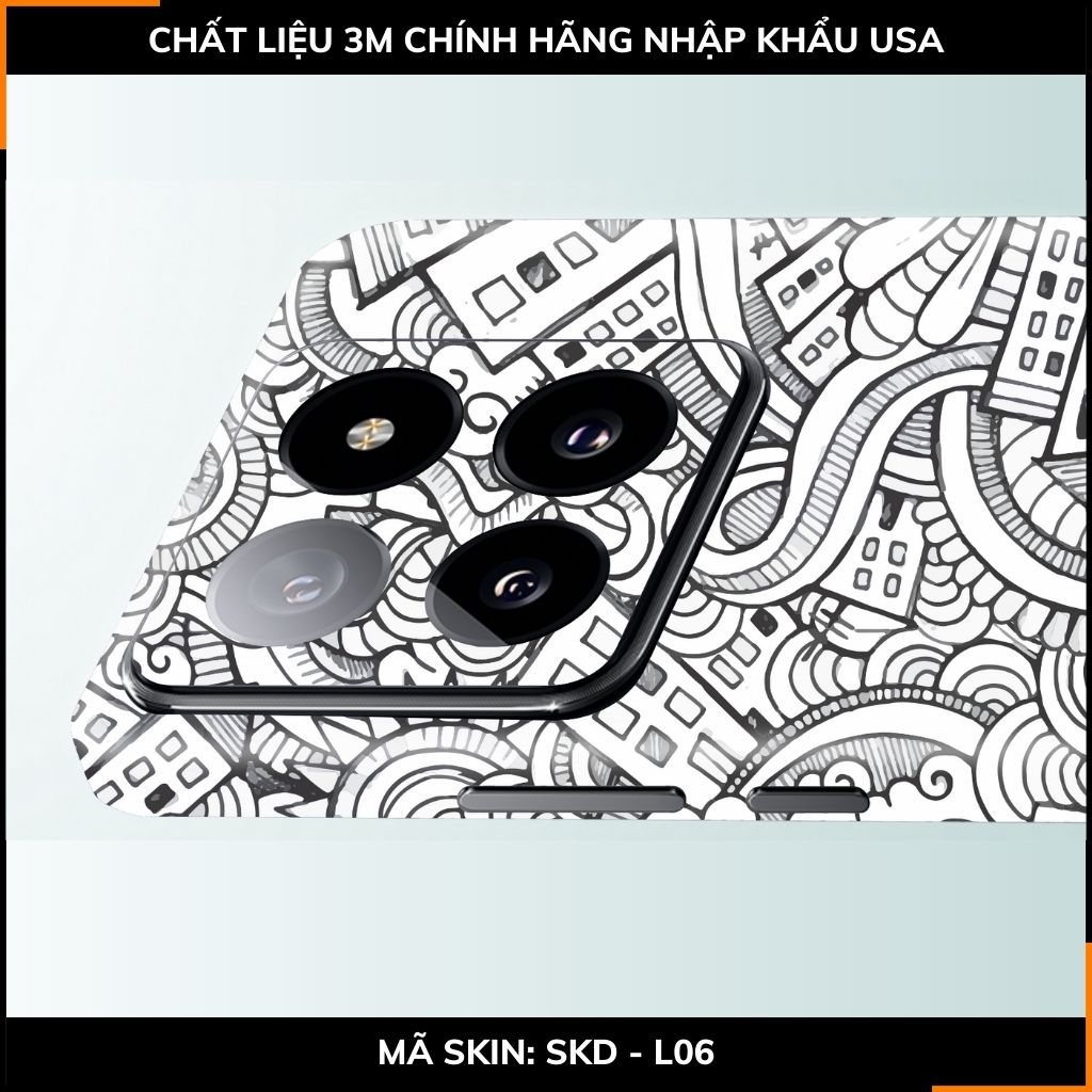 Dán skin điện thoại Xiaomi Mi 14 , Mi 14 Pro full body và camera nhập khẩu chính hãng USA in hình STICKER BOOM - SKD L06 phụ kiện điện thoại huỳnh tân store