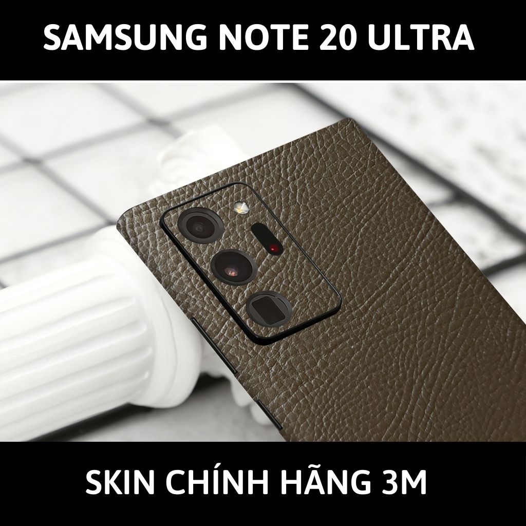 Skin 3m samsung galaxy note 20, note 20 ultra full body và camera nhập khẩu chính hãng USA phụ kiện điện thoại huỳnh tân store - Hexis Brown Leather - Warp Skin Collection