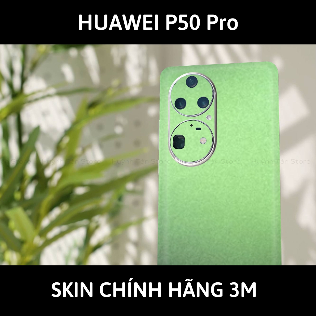 Dán skin điện thoại Huawei P50 Pro full body và camera nhập khẩu chính hãng USA phụ kiện điện thoại huỳnh tân store - GREEN BROWN - Warp Skin Collection