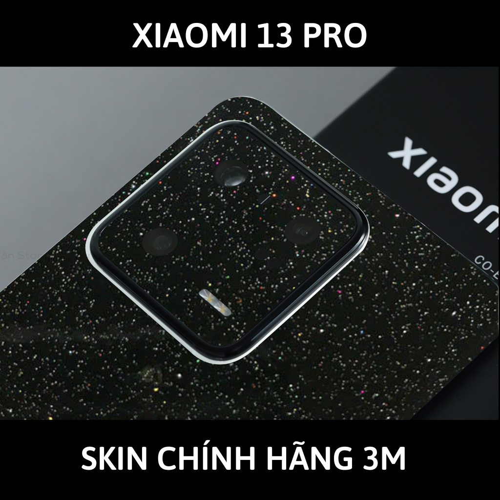 Skin 3m Mi 13 Ultra, Mi 13 Pro, Mi 13  full body và camera nhập khẩu chính hãng USA phụ kiện điện thoại huỳnh tân store - Galaxy Black - Warp Skin Collection