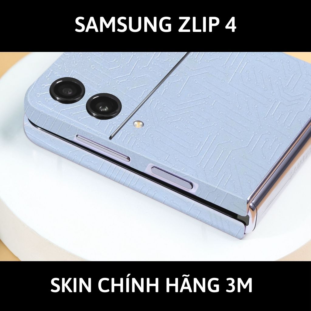 Skin 3m samsung galaxy Z Flip 4, Z Flip 3, Z Flip full body và camera nhập khẩu chính hãng USA phụ kiện điện thoại huỳnh tân store - Electronic White 2022 - Warp Skin Collection