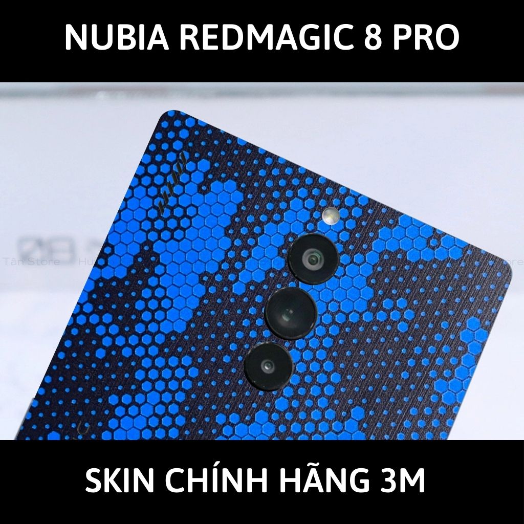 Skin 3m Nubia Redmagic 8 Pro, 8 Pro Plus full body và camera nhập khẩu chính hãng USA phụ kiện điện thoại huỳnh tân store - Mamba Blue - Warp Skin Collection