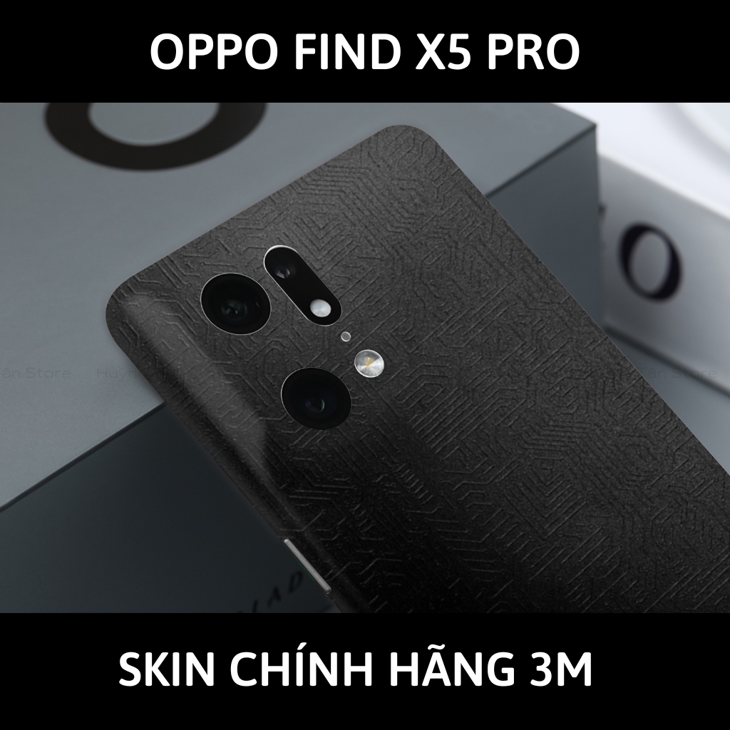 Dán skin điện thoại Oppo Find X5 Pro full body và camera nhập khẩu chính hãng USA phụ kiện điện thoại huỳnh tân store - Electronic Black - Warp Skin Collection