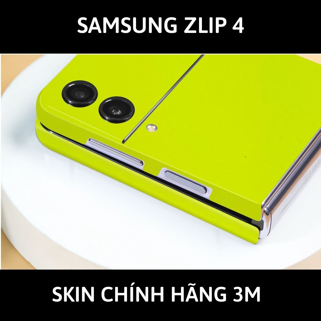 Skin 3m samsung galaxy Z Flip 4, Z Flip 3, Z Flip full body và camera nhập khẩu chính hãng USA phụ kiện điện thoại huỳnh tân store - Yellow Neo - Warp Skin Collection