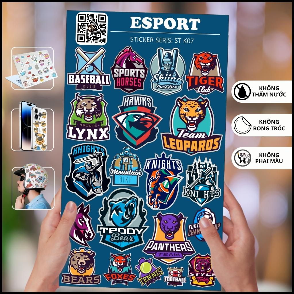 Bộ hình dán sticker thể thao điện tử Esport ST K07 đa dạng với mẫu trang trí độc đáo làm mới không gian mọi bề mặt phụ kiện huỳnh tân store