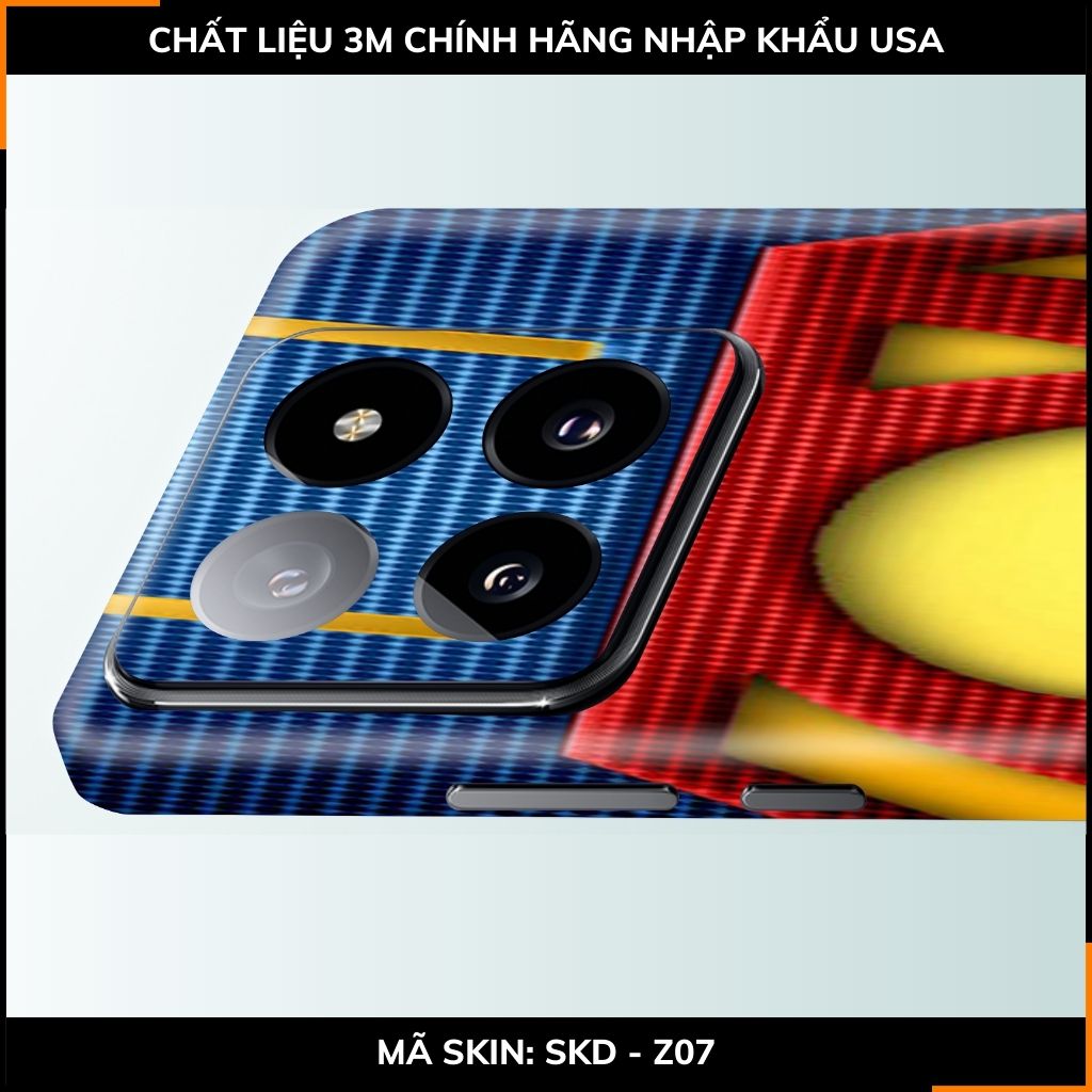Dán skin điện thoại Xiaomi Mi 14 , Mi 14 Pro full body và camera nhập khẩu chính hãng USA in hình SUPER MAN - SKD Z07 phụ kiện điện thoại huỳnh tân store