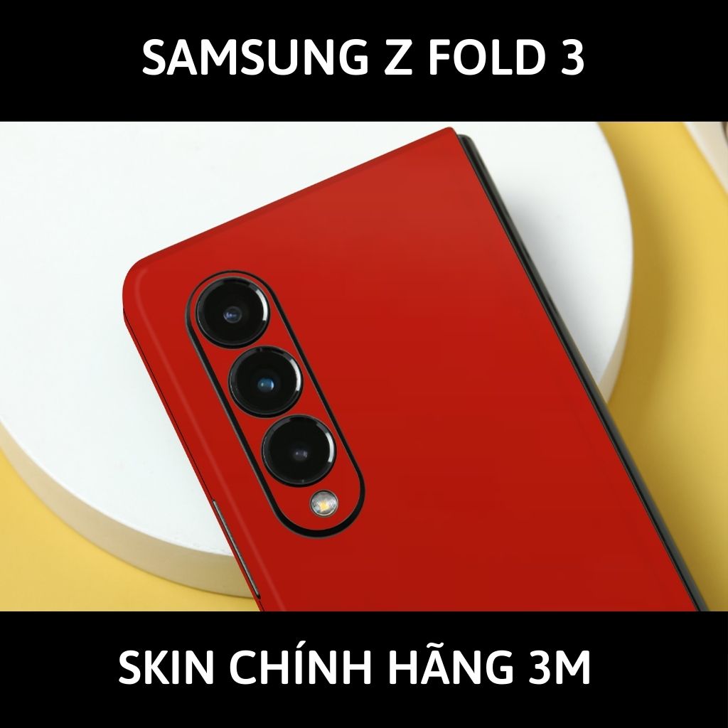 Skin 3m samsung galaxy Z Fold 4, Z Fold 3, Z Fold 2 full body và camera nhập khẩu chính hãng USA phụ kiện điện thoại huỳnh tân store - Matte Red - Warp Skin Collection