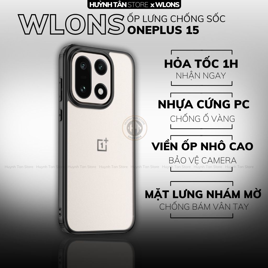 Ốp lưng oneplus 15 12 11 9 pro chống sốc chính hãng WLONS phụ kiện huỳnh tân store