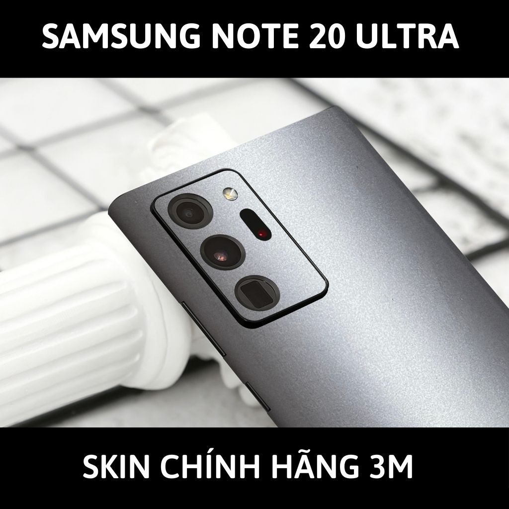 Skin 3m samsung galaxy note 20, note 20 ultra full body và camera nhập khẩu chính hãng USA phụ kiện điện thoại huỳnh tân store - Alumiun White - Warp Skin Collection