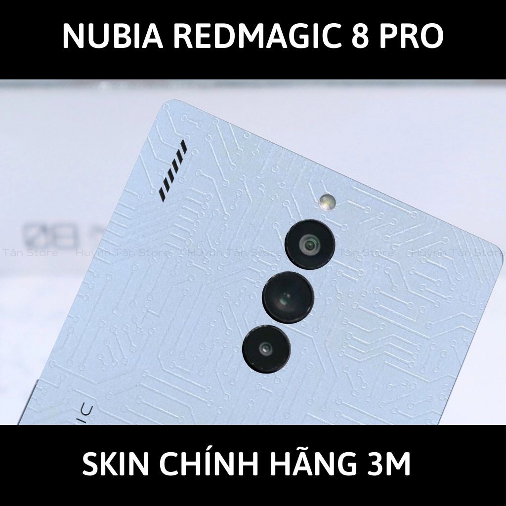 Skin 3m Nubia Redmagic 8 Pro, 8 Pro Plus full body và camera nhập khẩu chính hãng USA phụ kiện điện thoại huỳnh tân store - Electronic White 2022 - Warp Skin Collection