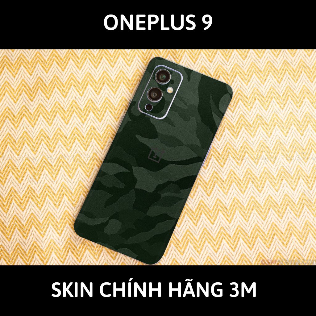 Skin 3m Oneplus 9R, 9 Pro, 9 full body và camera nhập khẩu chính hãng USA phụ kiện điện thoại huỳnh tân store - Camo Green - Warp Skin Collection