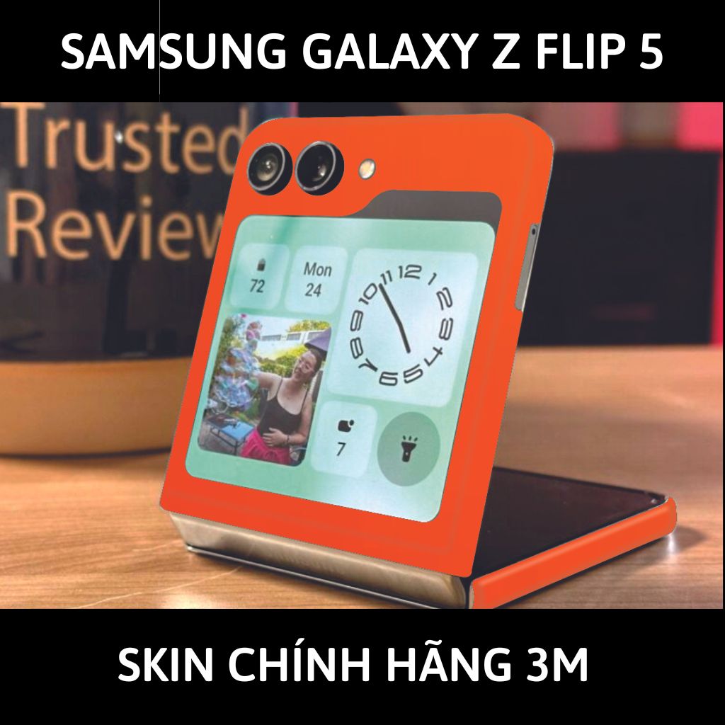 dán skin 3m samsung galaxy z flip 5 full body, camera phụ kiện điện thoại huỳnh tân store - Orange