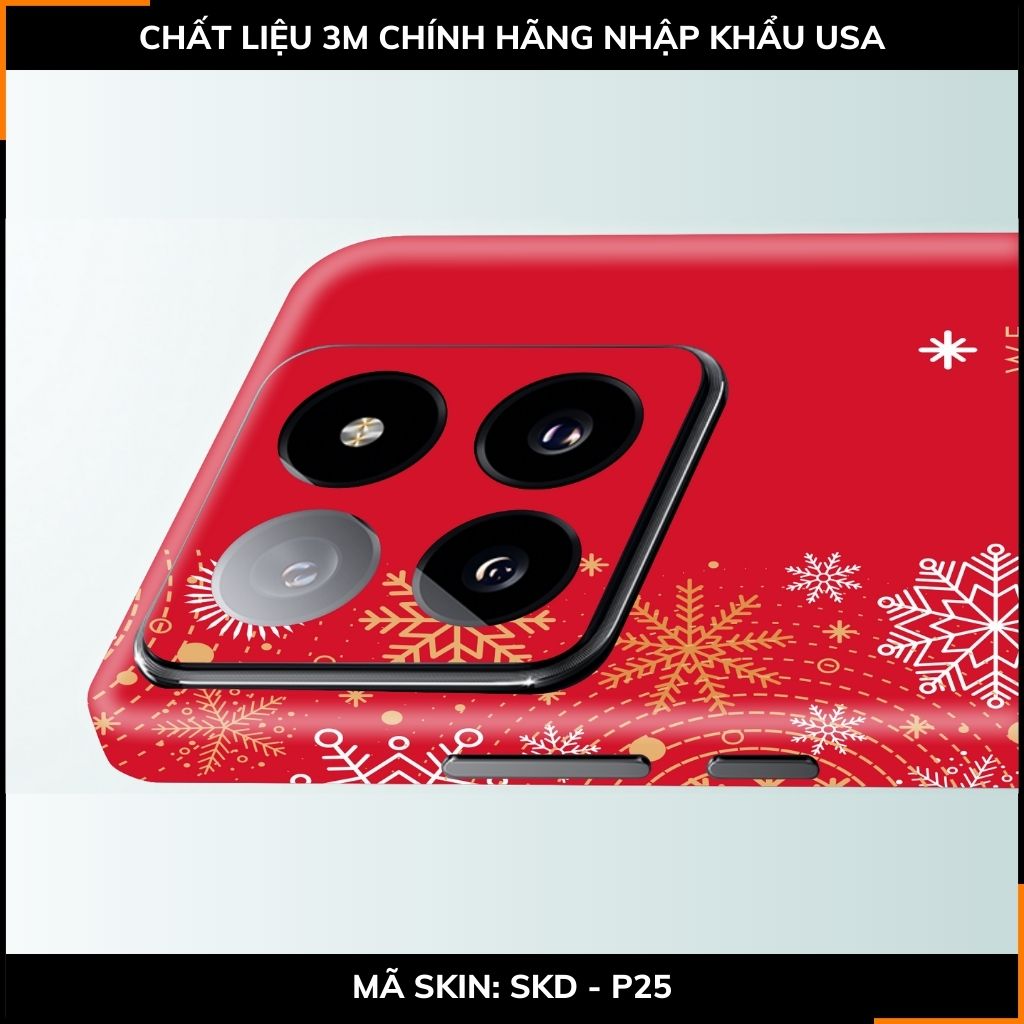 Dán skin điện thoại Xiaomi Mi 14 , Mi 14 Pro full body và camera nhập khẩu chính hãng USA in hình MERRY CHRISTMAS - SKD P25 phụ kiện điện thoại huỳnh tân store