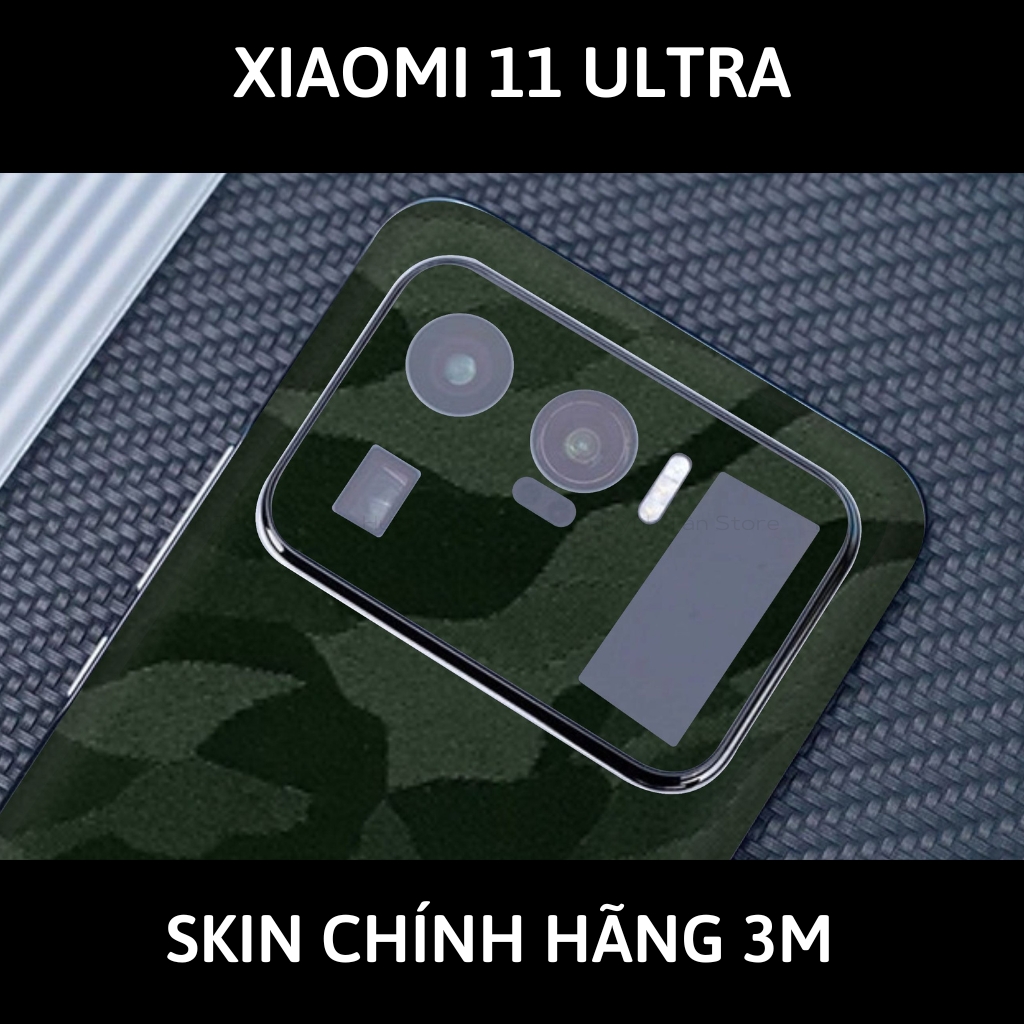 Skin 3m Mi 11 Ultra full body và camera nhập khẩu chính hãng USA phụ kiện điện thoại huỳnh tân store - Camo Green - Warp Skin Collection