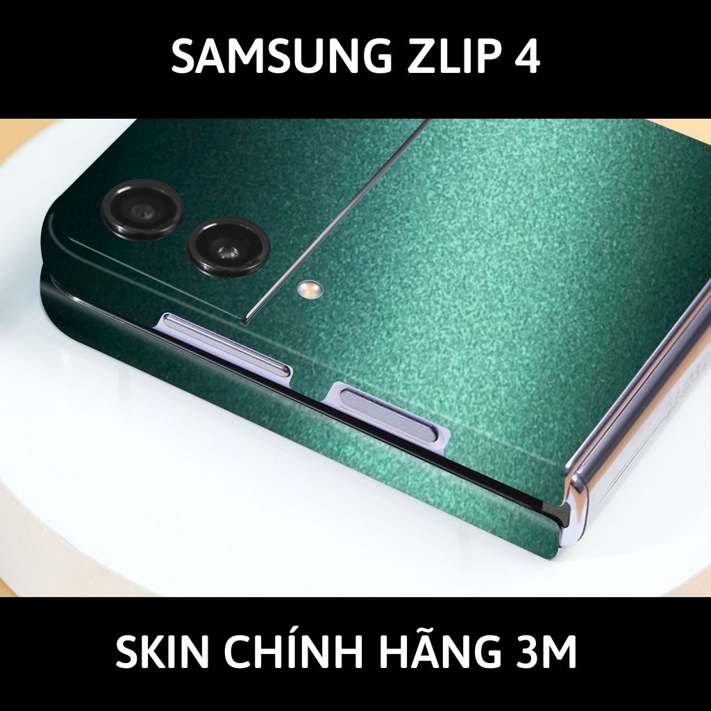 Skin 3m samsung galaxy Z Flip 4, Z Flip 3, Z Flip full body và camera nhập khẩu chính hãng USA phụ kiện điện thoại huỳnh tân store - Matte Green - Warp Skin Collection